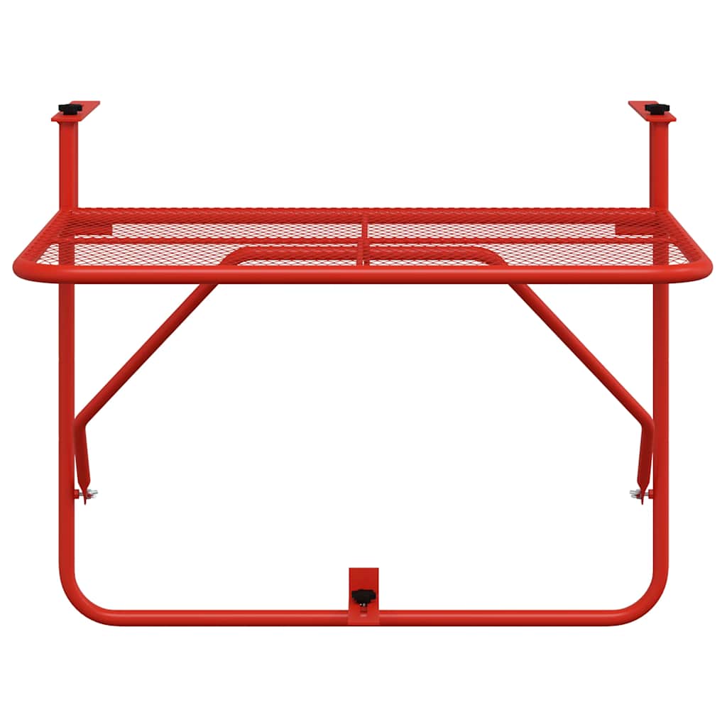 vidaXL Balcony Table Red 60x40 cm Steel