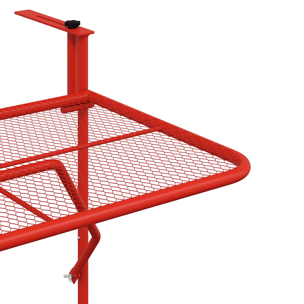 vidaXL Balcony Table Red 60x40 cm Steel