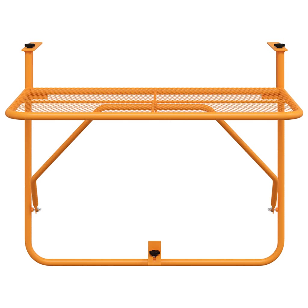 vidaXL Balcony Table Yellow 60x40 cm Steel