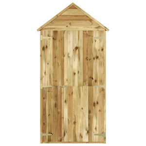 vidaXL Garden Tool Shed with Door 107x107x220 cm Impregnated Solid Wood Pine