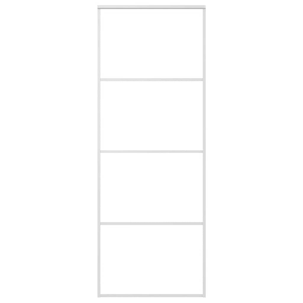 vidaXL Sliding Door ESG Glass and Aluminium 76x205 cm White
