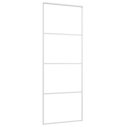 vidaXL Sliding Door ESG Glass and Aluminium 76x205 cm White