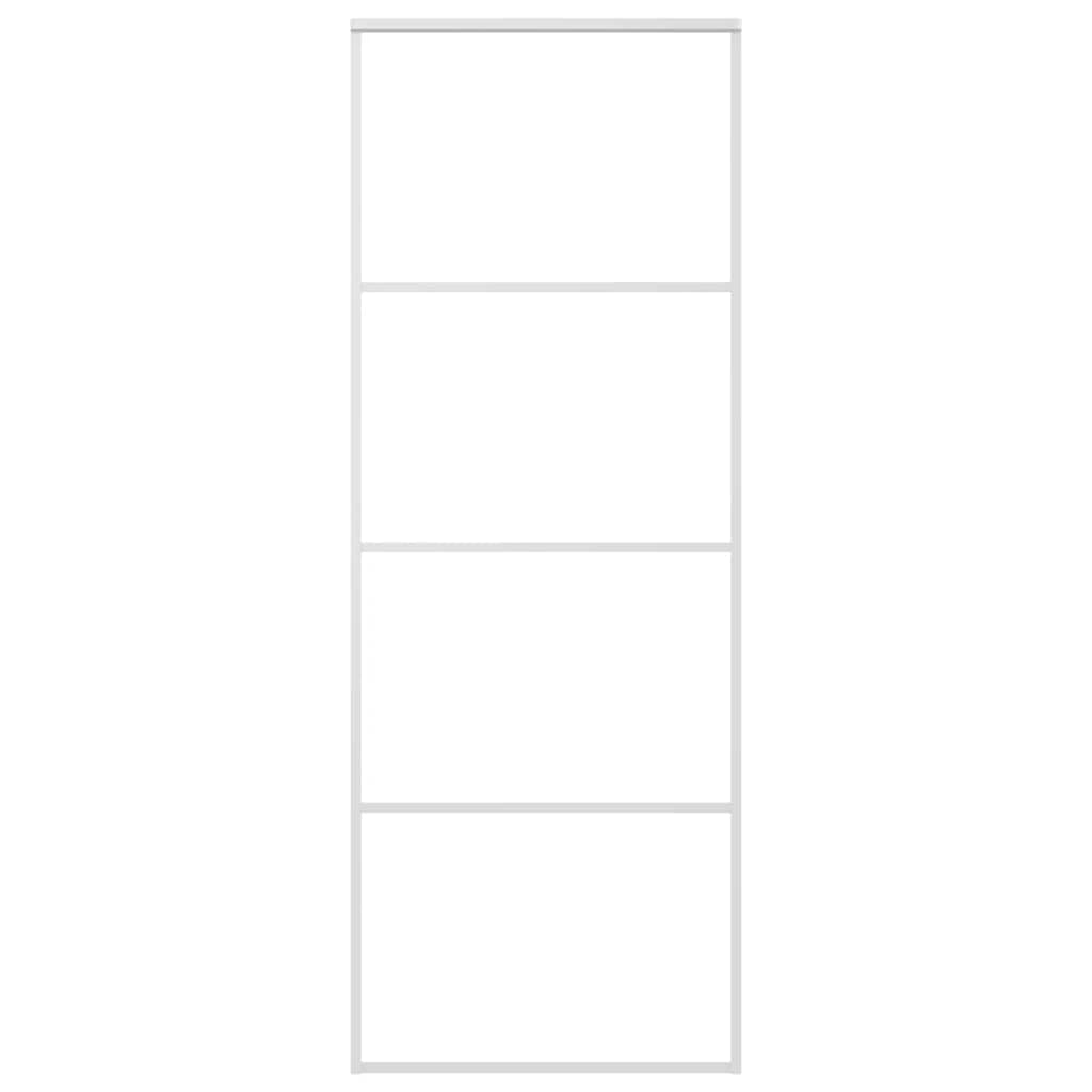 vidaXL Sliding Door Frosted ESG Glass and Aluminium 76x205 cm White