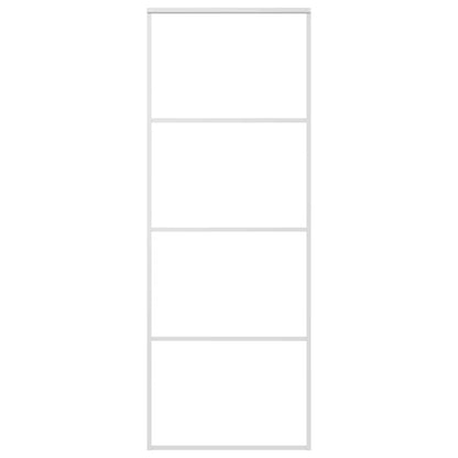 vidaXL Sliding Door Frosted ESG Glass and Aluminium 76x205 cm White