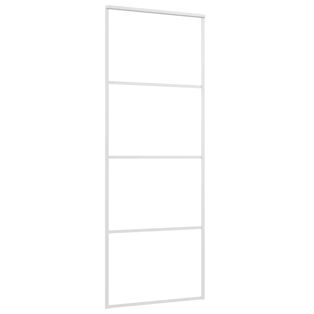 vidaXL Sliding Door Frosted ESG Glass and Aluminium 76x205 cm White