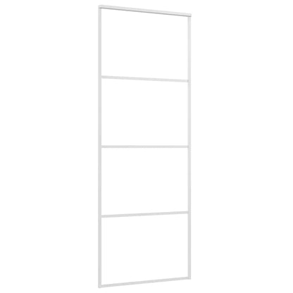 vidaXL Sliding Door Frosted ESG Glass and Aluminium 76x205 cm White