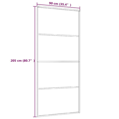 151660 vidaXL Sliding Door ESG Glass and Aluminium 90x205 cm White