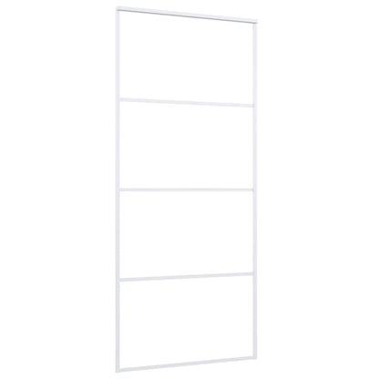 vidaXL Sliding Door Frosted ESG Glass and Aluminium 90x205 cm White