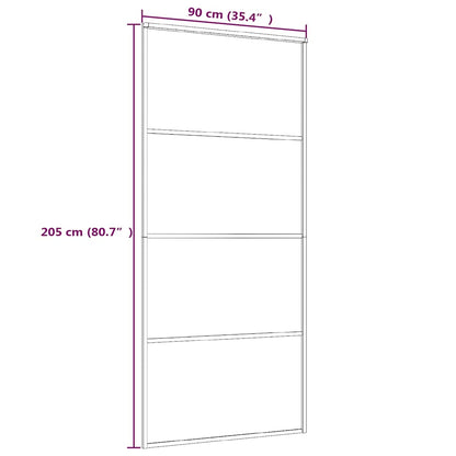 vidaXL Sliding Door Frosted ESG Glass and Aluminium 90x205 cm White