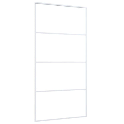 vidaXL Sliding Door ESG Glass and Aluminium 102.5x205 cm White