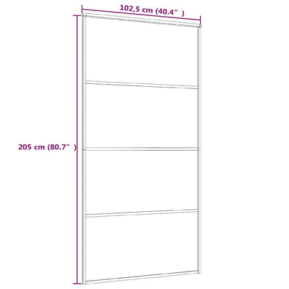 vidaXL Sliding Door ESG Glass and Aluminium 102.5x205 cm White