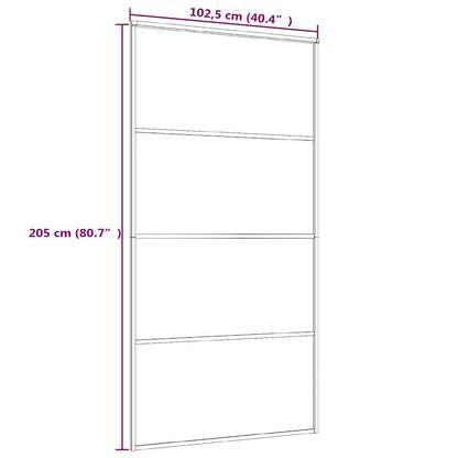 vidaXL Sliding Door Frosted ESG Glass and Aluminium 102.5x205 cm White