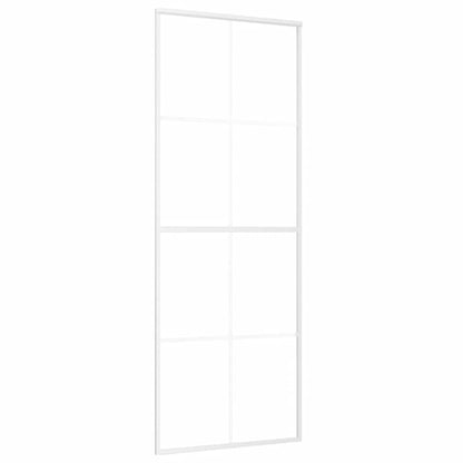 vidaXL Sliding Door ESG Glass and Aluminium 76x205 cm White