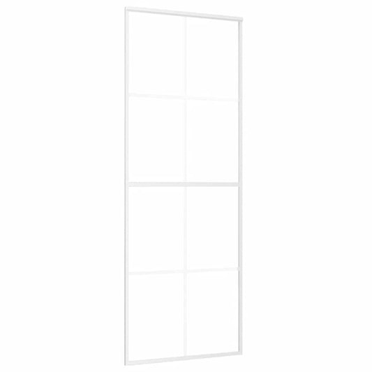 151668 vidaXL Sliding Door ESG Glass and Aluminium 76x205 cm White