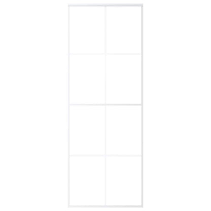 vidaXL Sliding Door Frosted ESG Glass and Aluminium 76x205 cm White