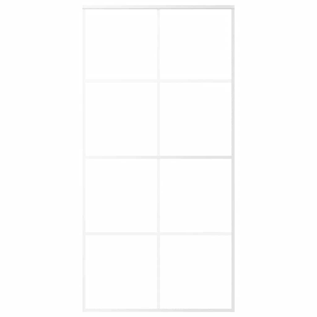 vidaXL Sliding Door ESG Glass and Aluminium 102.5x205 cm White
