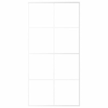 vidaXL Sliding Door ESG Glass and Aluminium 102.5x205 cm White