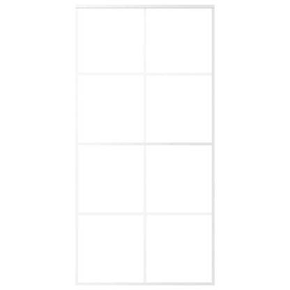 vidaXL Sliding Door Frosted ESG Glass and Aluminium 102.5x205 cm White