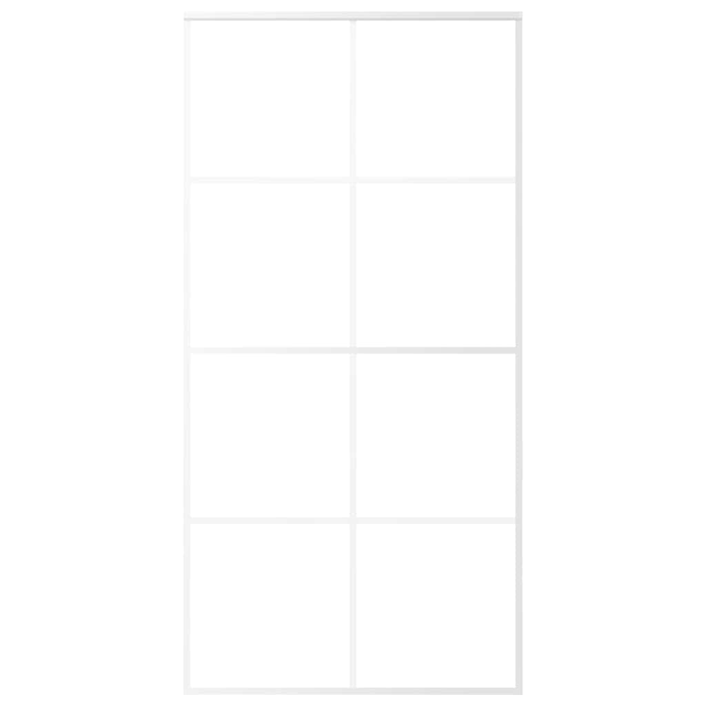 151677 vidaXL Sliding Door Frosted ESG Glass and Aluminium 102,5x205 cm White