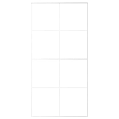 151677 vidaXL Sliding Door Frosted ESG Glass and Aluminium 102,5x205 cm White