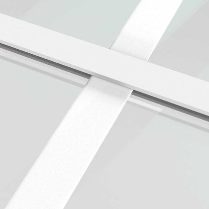 151677 vidaXL Sliding Door Frosted ESG Glass and Aluminium 102,5x205 cm White