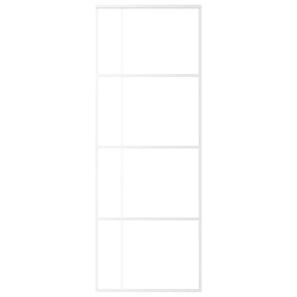 vidaXL Sliding Door ESG Glass and Aluminium 76x205 cm White