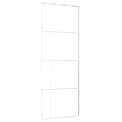 vidaXL Sliding Door Frosted ESG Glass and Aluminium 76x205 cm White
