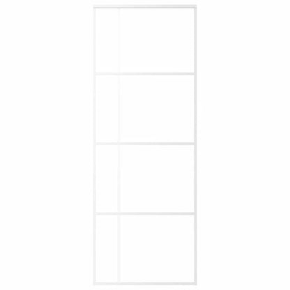 vidaXL Sliding Door Frosted ESG Glass and Aluminium 76x205 cm White