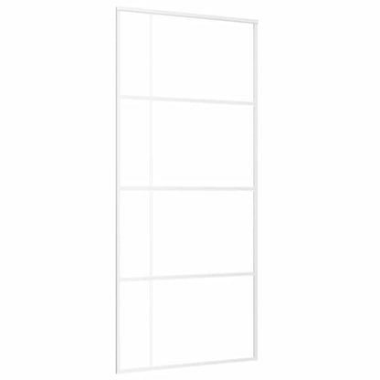 vidaXL Sliding Door ESG Glass and Aluminium 90x205 cm White