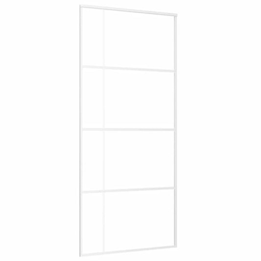 151684 vidaXL Sliding Door ESG Glass and Aluminium 90x205 cm White