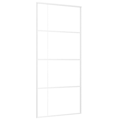 151684 vidaXL Sliding Door ESG Glass and Aluminium 90x205 cm White