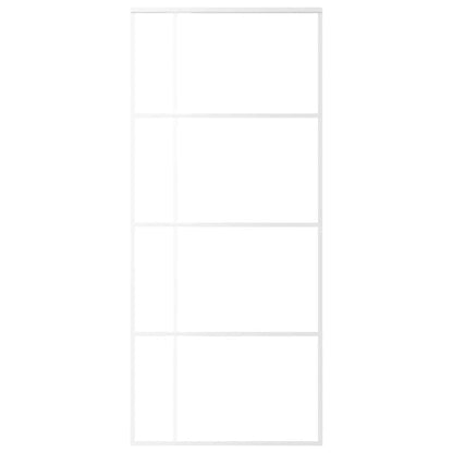 vidaXL Sliding Door ESG Glass and Aluminium 90x205 cm White