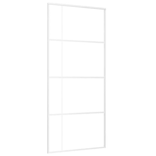 151685 vidaXL Sliding Door Frosted ESG Glass and Aluminium 90x205 cm White