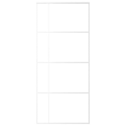vidaXL Sliding Door Frosted ESG Glass and Aluminium 90x205 cm White