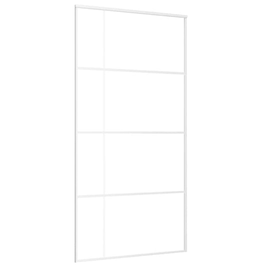 151688 vidaXL Sliding Door ESG Glass and Aluminium 102,5x205 cm White