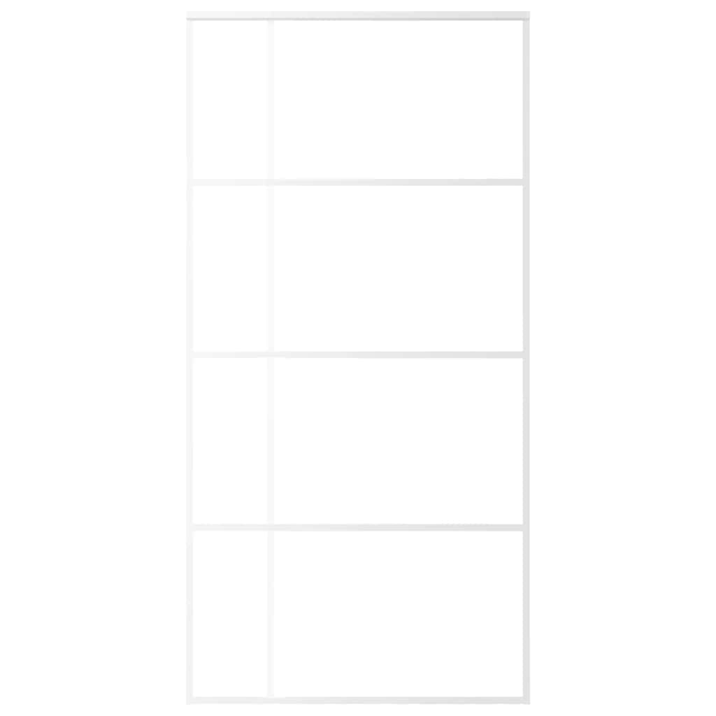 vidaXL Sliding Door ESG Glass and Aluminium 102.5x205 cm White