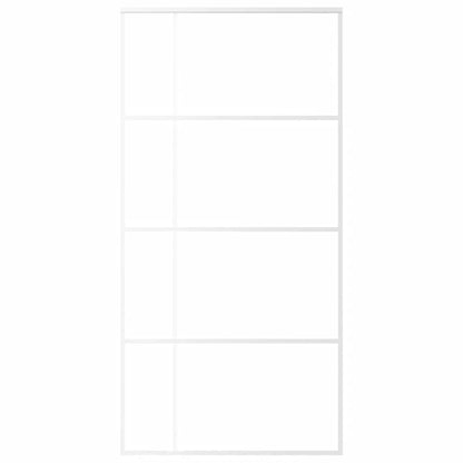 vidaXL Sliding Door Frosted ESG Glass and Aluminium 102.5x205 cm White