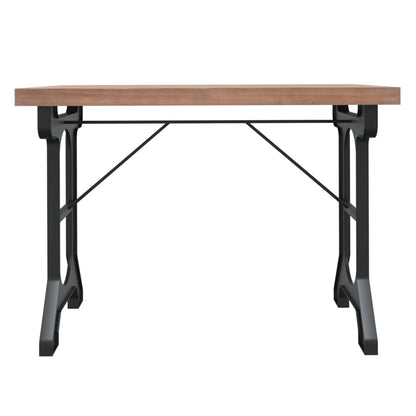 vidaXL Dining Table 110x65x82 cm Solid Wood Fir and Iron