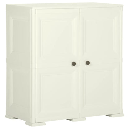 vidaXL Plastic Cabinet 79x43x85.5 cm Wood Design Vanilla Ice