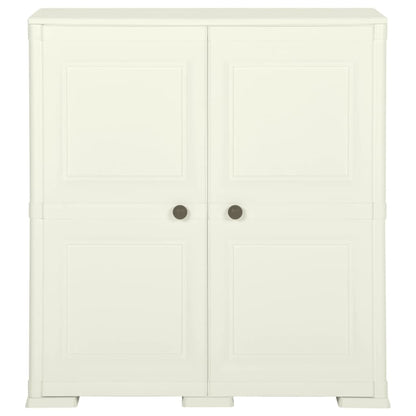 vidaXL Plastic Cabinet 79x43x85.5 cm Wood Design Vanilla Ice