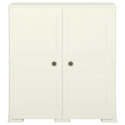 vidaXL Plastic Cabinet 79x43x85.5 cm Wood Design Vanilla Ice