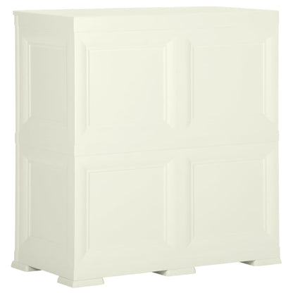 vidaXL Plastic Cabinet 79x43x85.5 cm Wood Design Vanilla Ice