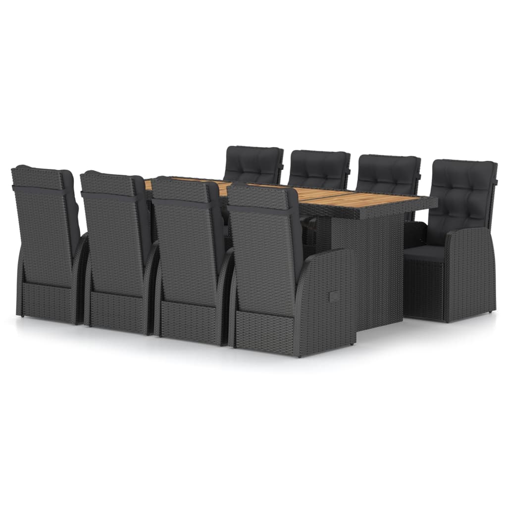 vidaXL Garden Dining Set | Black
