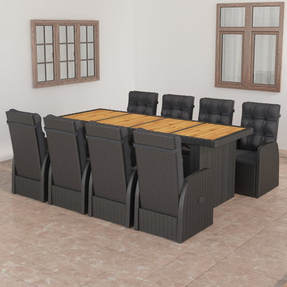 vidaXL Garden Dining Set | Black