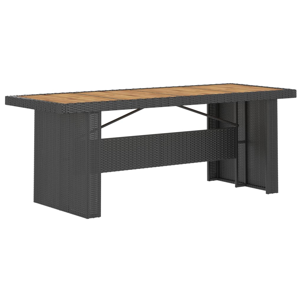 vidaXL Garden Dining Set | Black | PE rattan | Large | Garden Dining Set