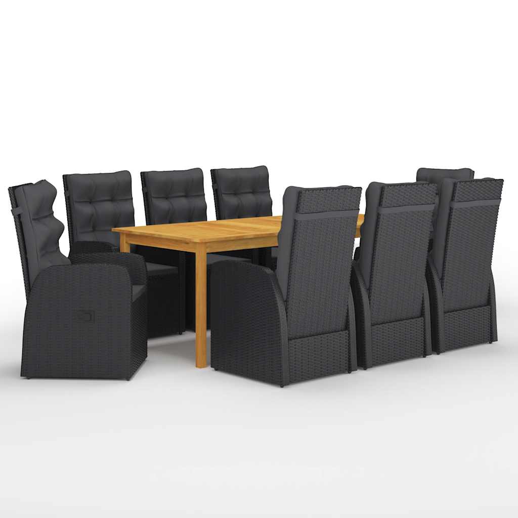 vidaXL Garden Dining Set | Black
