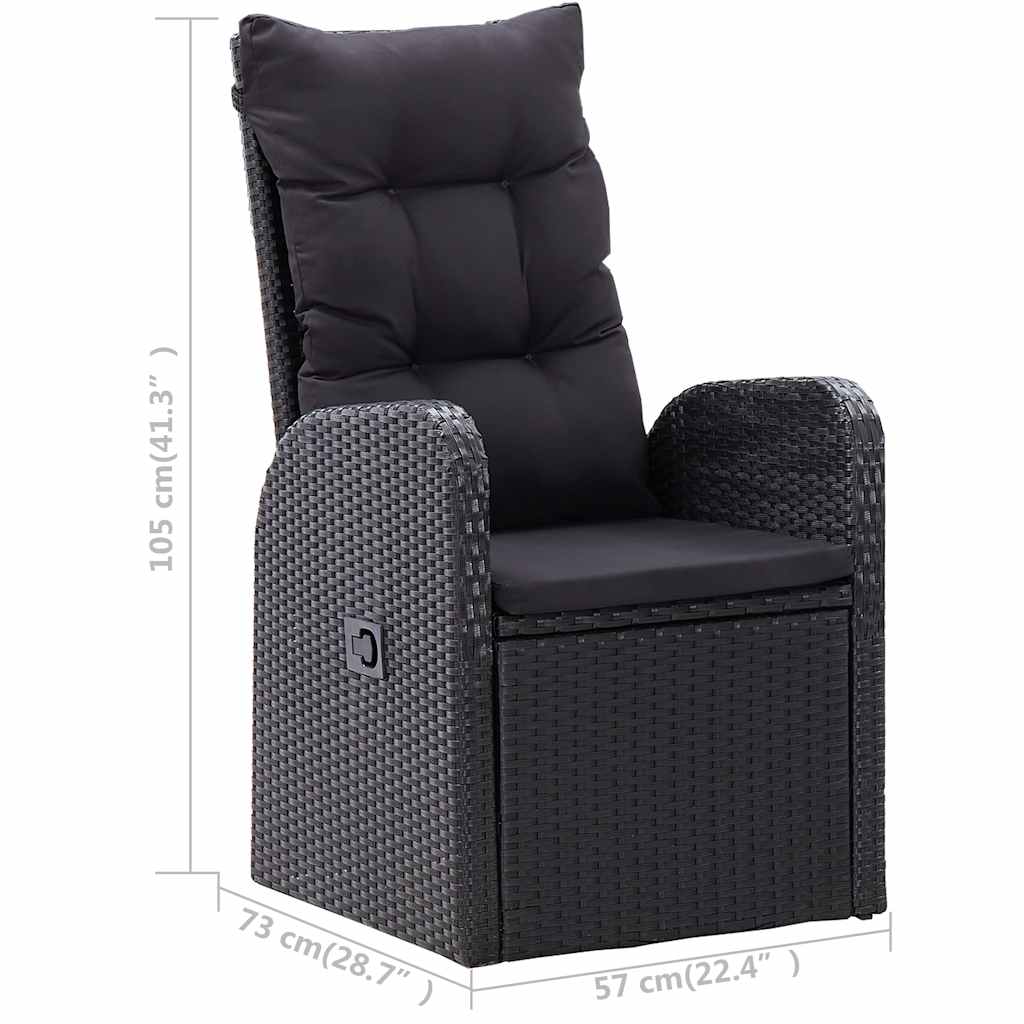 vidaXL Garden Dining Set | Black