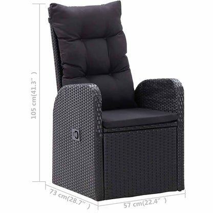 vidaXL Garden Dining Set | Black