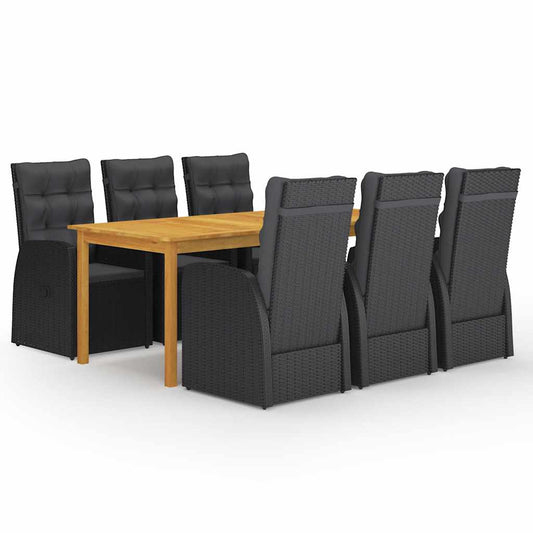 vidaXL Garden Dining Set | Black