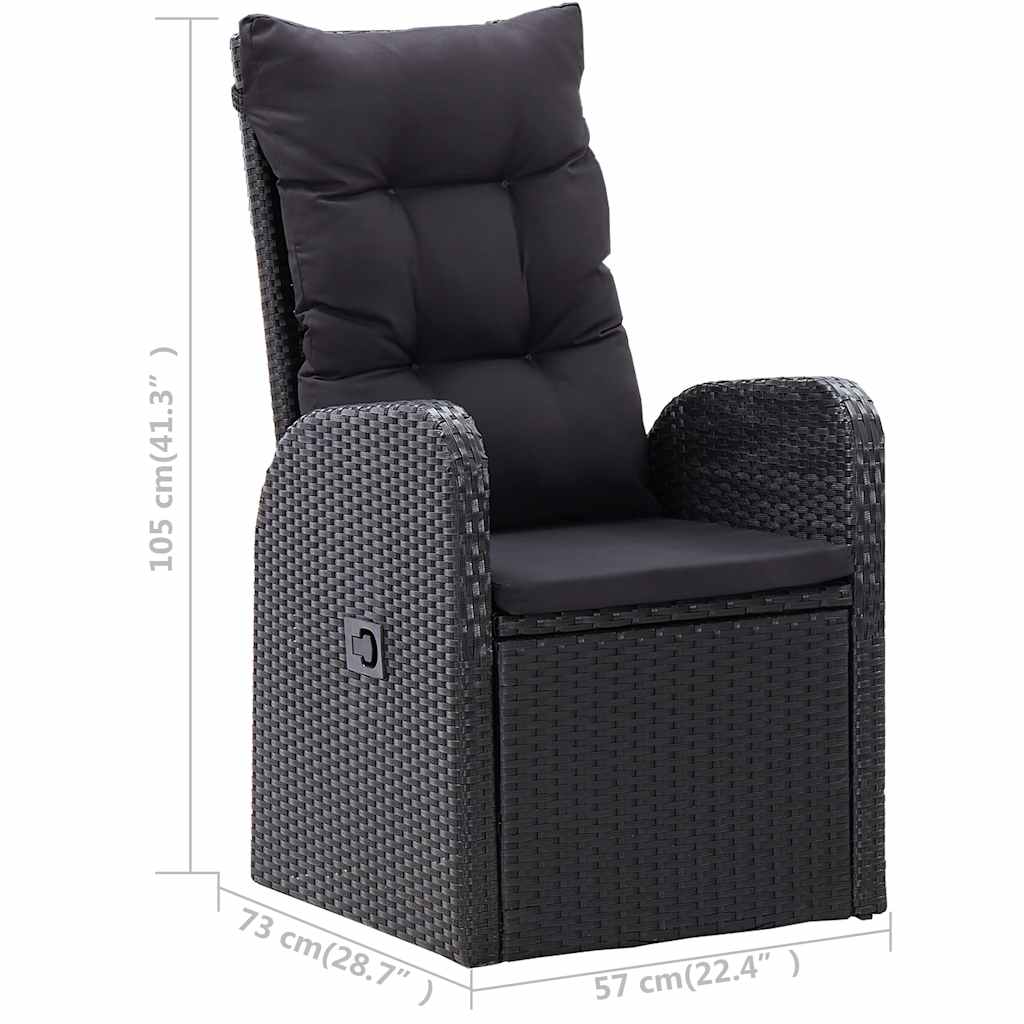 vidaXL Garden Dining Set | Black